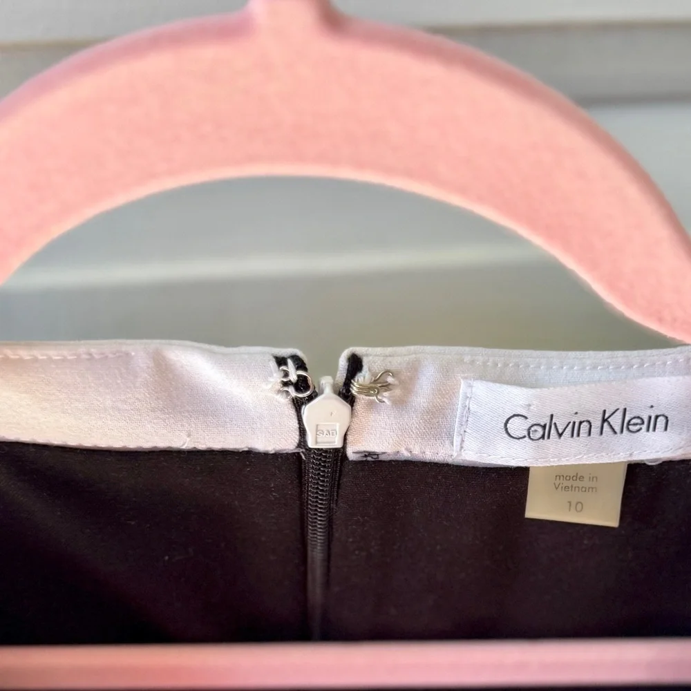 Calvin Klein Black Dress with White Trim - Picture 6 of 6